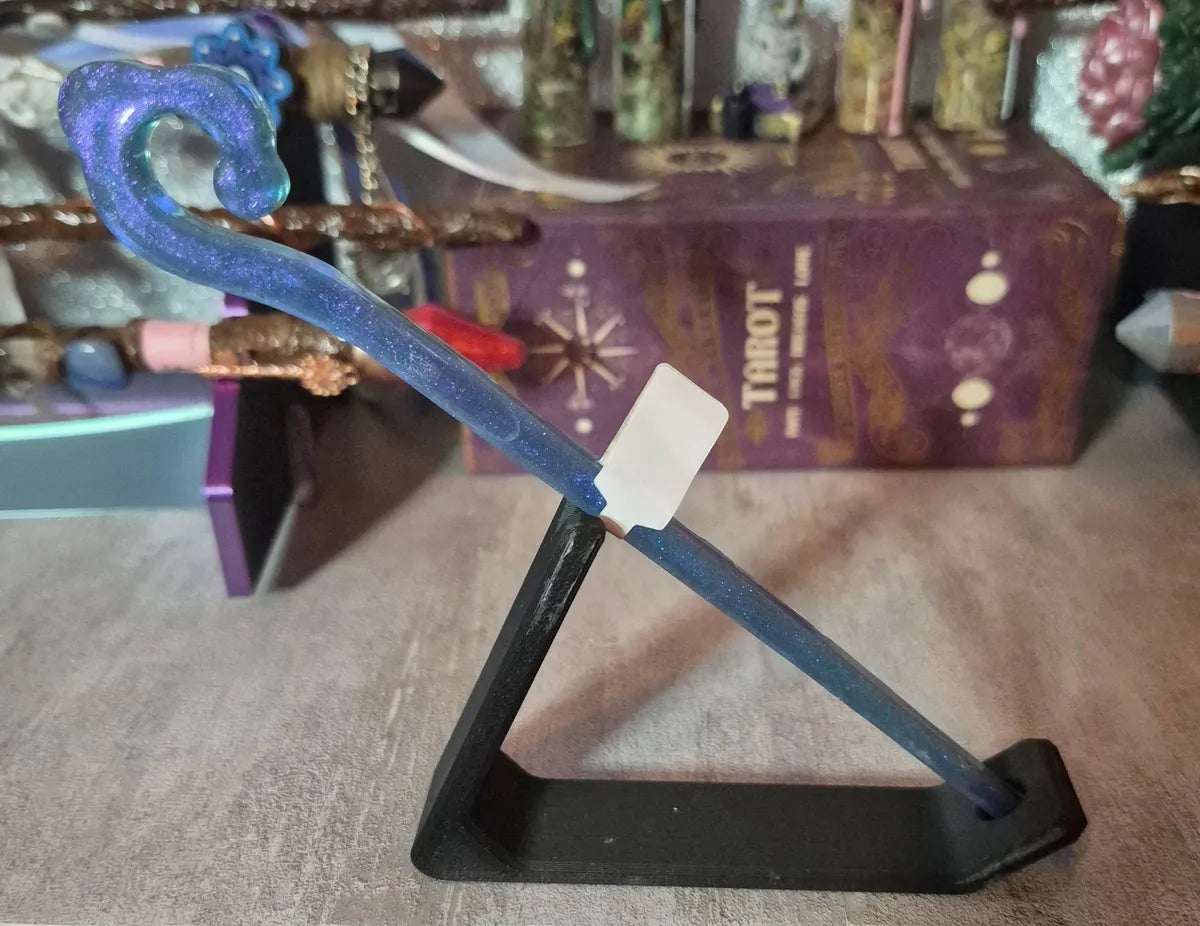 MHW06, Blue Wand Hair Stick