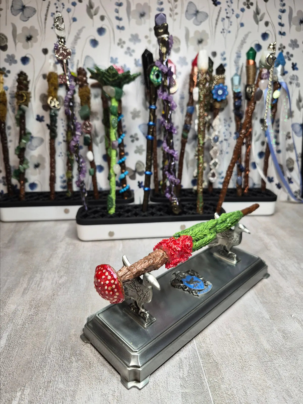 MW01, Wand, Mushroom, Wand, 9", Cosplay, Ren fest, Witch, Warlock, Harry Potter Party