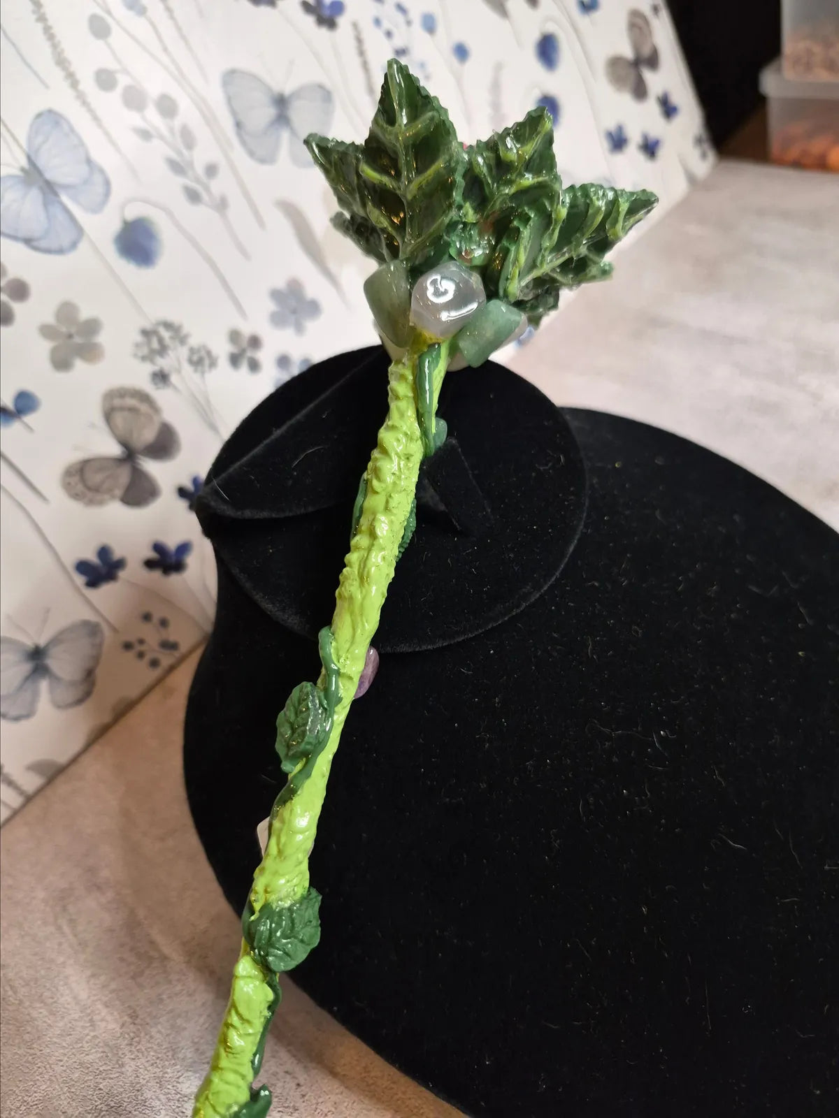 MW07, MAGICAL COLLECTION, Wand, Rose Magic, just under 9", w/Amathyst, Rose Quartz, & Aventurine, Cosplay, Renfest, Witch, Warlock, Harry Potter Party