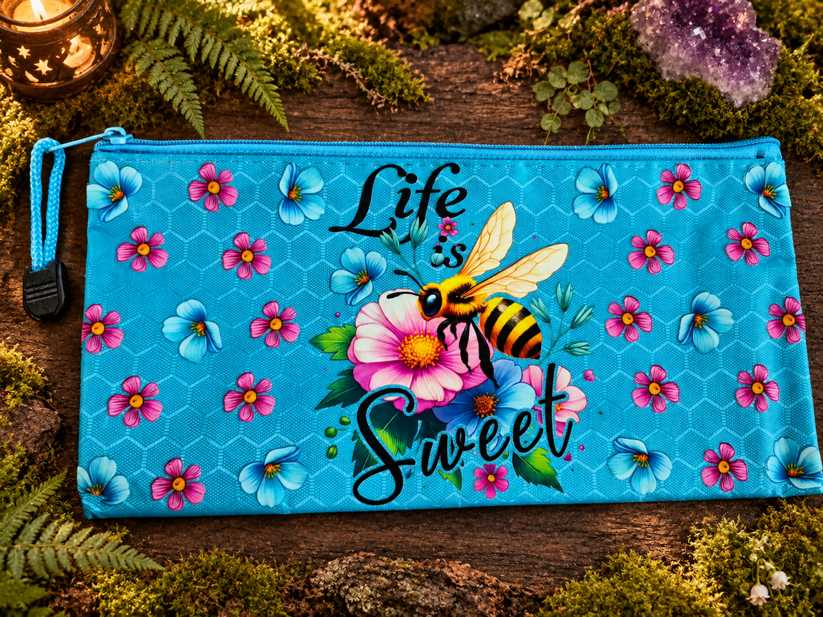 Pencil Pouch Waterproof UVDTF Designs Zippered