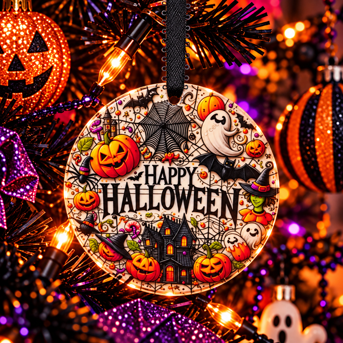 HO7, Halloween Ornament, Happy Halloween