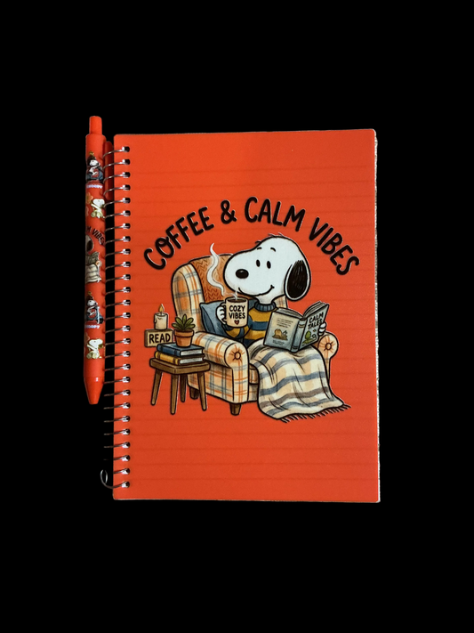 SJ1, Coffee & Calm Vibes Spiral Journal