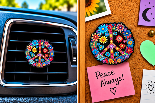 MMM13, Mix & Match Magnetics, Floral Peace Magnet