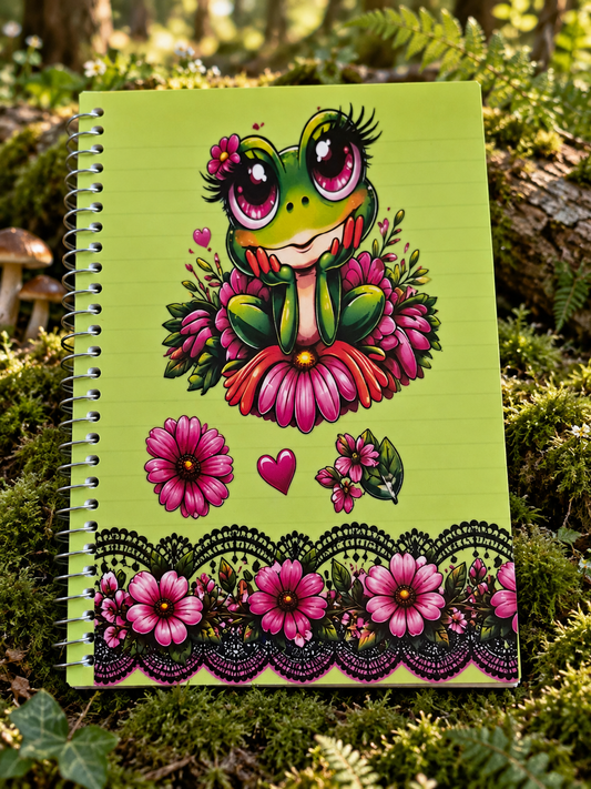 Cleo's Frog Spiral Book & Pen