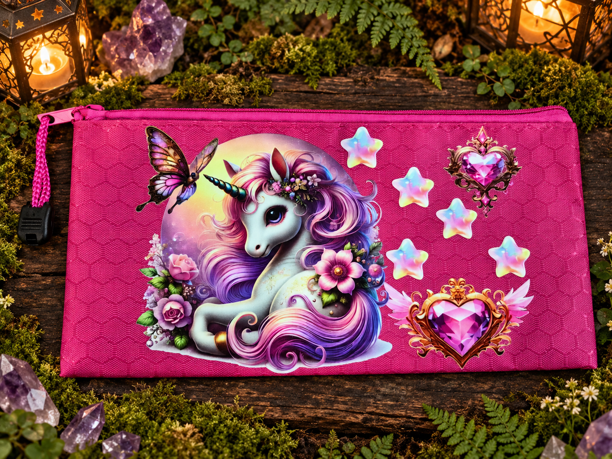 Pencil Pouch Waterproof UVDTF Designs  Zippered