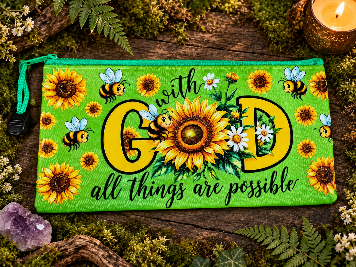 Pencil Pouch Waterproof UVDTF Designs  Zippered